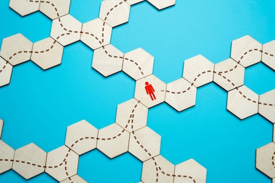 Choosing a path of movement for an individual.