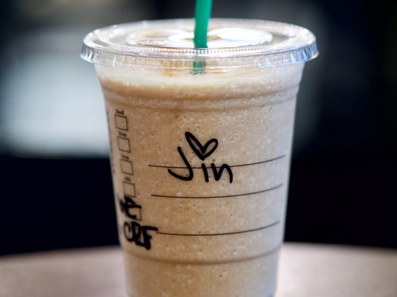 Personalized Starbucks experience shared through digital word of mouth marketing via social media.