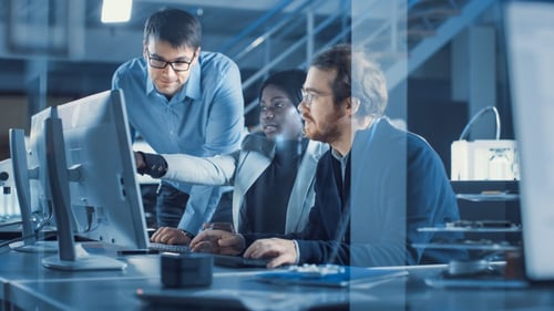 Team Working on Computer