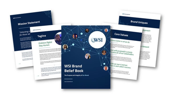 WSI brand book, mission statement, and other marketing materials. 